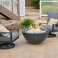The Outdoor Great Room Fire Features The Outdoor GreatRoom Natural Grey, White, or Midnight Mist Supercas Cove 42" Round Gas Fire Pit Bowl / CV-30, CV-30MM, CV-30WT