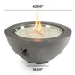 The Outdoor Great Room Fire Features The Outdoor GreatRoom Natural Grey, White, or Midnight Mist Supercas Cove 42" Round Gas Fire Pit Bowl / CV-30, CV-30MM, CV-30WT
