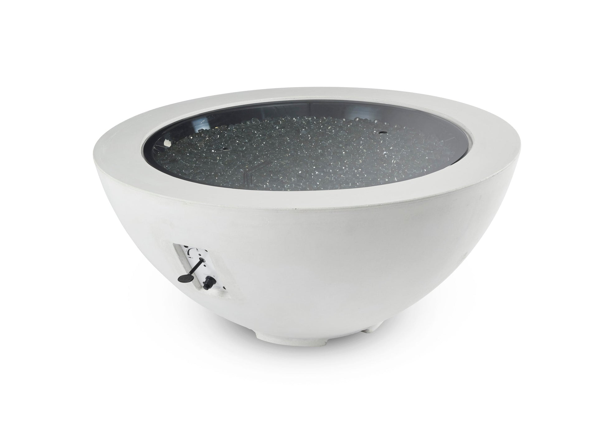 The Outdoor Great Room Fire Features The Outdoor GreatRoom Natural Grey, White, or Midnight Mist Supercas Cove 42" Round Gas Fire Pit Bowl / CV-30, CV-30MM, CV-30WT