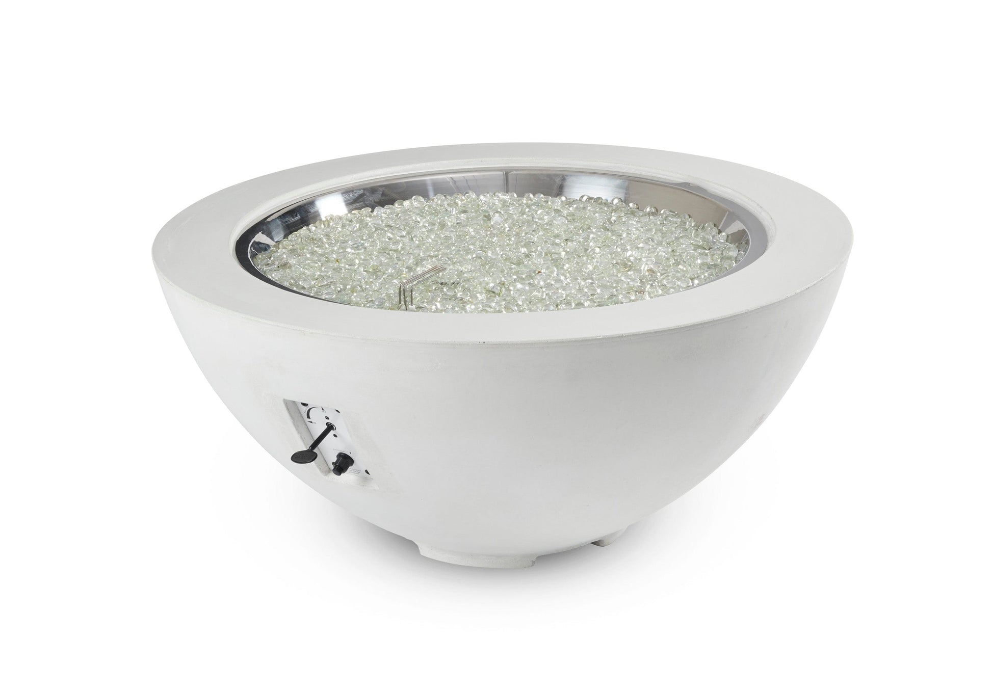 The Outdoor Great Room Fire Features The Outdoor GreatRoom Natural Grey, White, or Midnight Mist Supercas Cove 42" Round Gas Fire Pit Bowl / CV-30, CV-30MM, CV-30WT