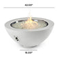 The Outdoor Great Room Fire Features The Outdoor GreatRoom Natural Grey, White, or Midnight Mist Supercas Cove 42" Round Gas Fire Pit Bowl / CV-30, CV-30MM, CV-30WT