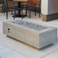 The Outdoor Great Room Fire Features The Outdoor GreatRoom Natural Grey, White, or Midnight Mist Supercast Cove 54" Linear Gas Fire Pit Table / CV-54, CV-54MM, CV-54WT