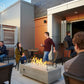 The Outdoor Great Room Fire Features The Outdoor GreatRoom Natural Grey, White, or Midnight Mist Supercast Cove 54" Linear Gas Fire Pit Table / CV-54, CV-54MM, CV-54WT