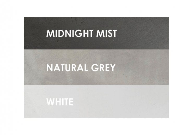 The Outdoor Great Room Fire Features The Outdoor GreatRoom Natural Grey, White, or Midnight Mist Supercast Cove 54" Linear Gas Fire Pit Table / CV-54, CV-54MM, CV-54WT
