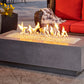 The Outdoor Great Room Fire Features The Outdoor GreatRoom Natural Grey, White, or Midnight Mist Supercast Cove 54" Linear Gas Fire Pit Table / CV-54, CV-54MM, CV-54WT