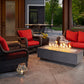 The Outdoor Great Room Fire Features The Outdoor GreatRoom Natural Grey, White, or Midnight Mist Supercast Cove 54" Linear Gas Fire Pit Table / CV-54, CV-54MM, CV-54WT