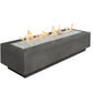 The Outdoor Great Room Fire Features The Outdoor GreatRoom Natural Grey, White, or Midnight Mist Supercast Cove 72" Linear Gas Fire Pit Table / CV-72, CV-72MM, CV-72WT