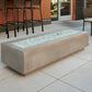 The Outdoor Great Room Fire Features The Outdoor GreatRoom Natural Grey, White, or Midnight Mist Supercast Cove 72" Linear Gas Fire Pit Table / CV-72, CV-72MM, CV-72WT