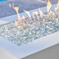 The Outdoor Great Room Fire Features The Outdoor GreatRoom Natural Grey, White, or Midnight Mist Supercast Cove 72" Linear Gas Fire Pit Table / CV-72, CV-72MM, CV-72WT
