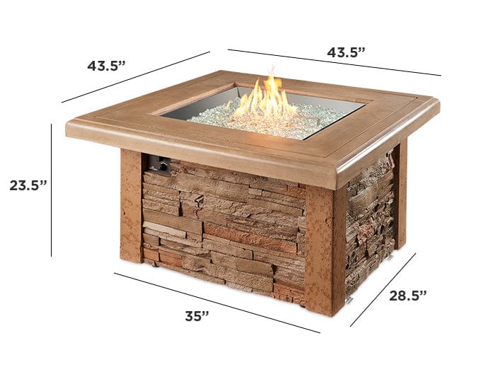 The Outdoor Great Room Fire Features The Outdoor GreatRoom Sierra Square Gas Fire Pit Table / SIERRA-2424