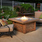 The Outdoor Great Room Fire Features The Outdoor GreatRoom Sierra Square Gas Fire Pit Table / SIERRA-2424