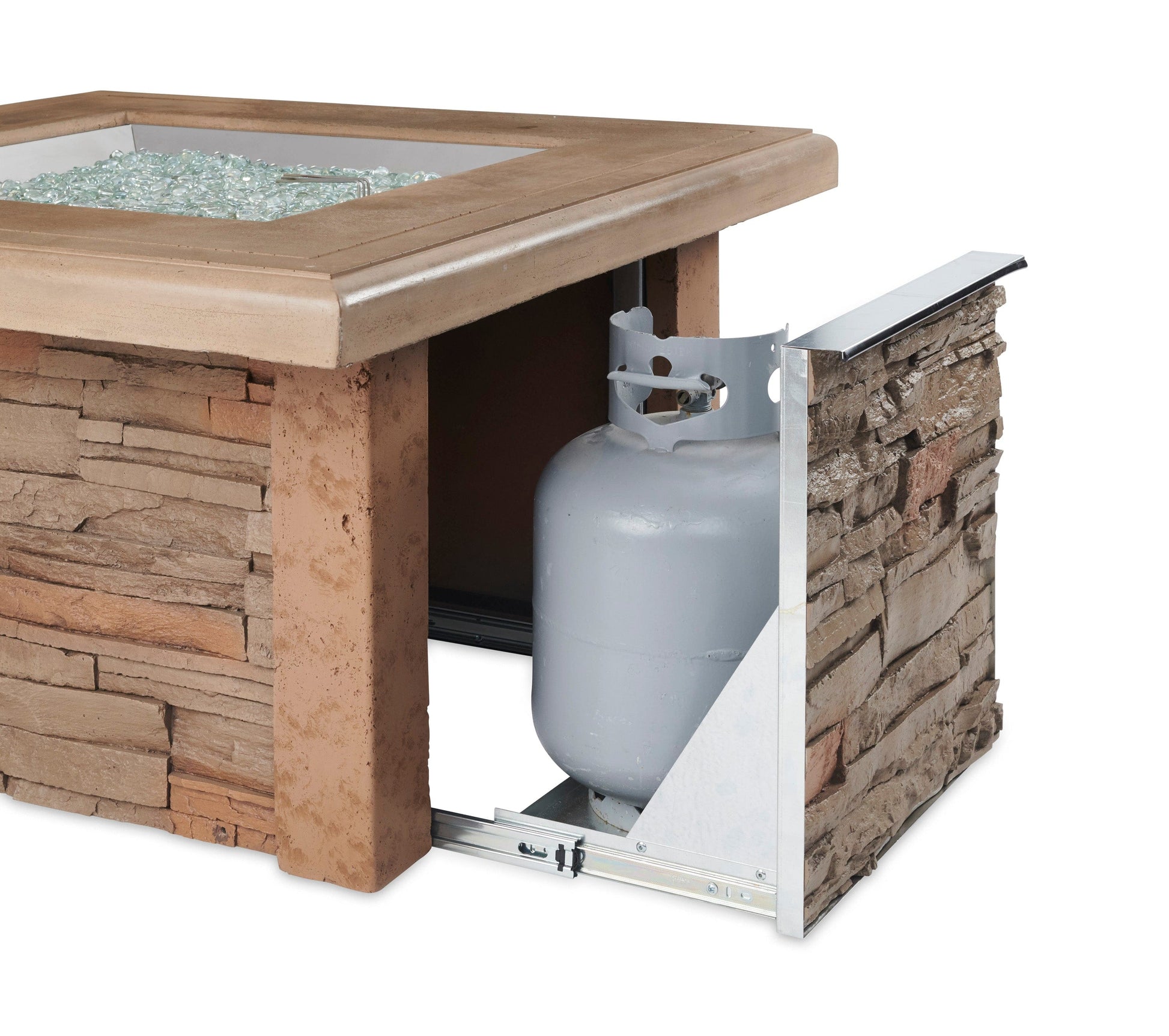 The Outdoor Great Room Fire Features The Outdoor GreatRoom Sierra Square Gas Fire Pit Table / SIERRA-2424