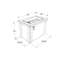 The Outdoor Great Room Fire Features The Outdoor GreatRoom Stainless Steel Providence Rectangular Gas Fire Pit Table / PROV-1224-SS