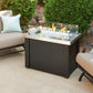 The Outdoor Great Room Fire Features The Outdoor GreatRoom Stainless Steel Providence Rectangular Gas Fire Pit Table / PROV-1224-SS