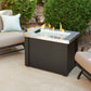 The Outdoor Great Room Fire Features The Outdoor GreatRoom Stainless Steel Providence Rectangular Gas Fire Pit Table / PROV-1224-SS