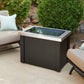 The Outdoor Great Room Fire Features The Outdoor GreatRoom Stainless Steel Providence Rectangular Gas Fire Pit Table / PROV-1224-SS