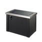 The Outdoor Great Room Fire Features The Outdoor GreatRoom Stainless Steel Providence Rectangular Gas Fire Pit Table / PROV-1224-SS