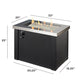 The Outdoor Great Room Fire Features The Outdoor GreatRoom Stainless Steel Providence Rectangular Gas Fire Pit Table / PROV-1224-SS