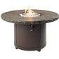 The Outdoor Great Room Fire Features The Outdoor GreatRoom White Onyx or Marbleized Noche Beacon Round Gas Fire Pit Table / BC-20-WO, BC-20-MNB