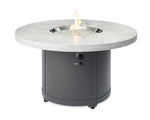 The Outdoor Great Room Fire Features The Outdoor GreatRoom White Onyx or Marbleized Noche Beacon Round Gas Fire Pit Table / BC-20-WO, BC-20-MNB