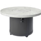 The Outdoor Great Room Fire Features The Outdoor GreatRoom White Onyx or Marbleized Noche Beacon Round Gas Fire Pit Table / BC-20-WO, BC-20-MNB