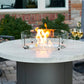 The Outdoor Great Room Fire Features The Outdoor GreatRoom White Onyx or Marbleized Noche Beacon Round Gas Fire Pit Table / BC-20-WO, BC-20-MNB