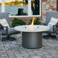 The Outdoor Great Room Fire Features The Outdoor GreatRoom White Onyx or Marbleized Noche Beacon Round Gas Fire Pit Table / BC-20-WO, BC-20-MNB