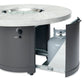 The Outdoor Great Room Fire Features The Outdoor GreatRoom White Onyx or Marbleized Noche Beacon Round Gas Fire Pit Table / BC-20-WO, BC-20-MNB