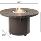 The Outdoor Great Room Fire Features The Outdoor GreatRoom White Onyx or Marbleized Noche Beacon Round Gas Fire Pit Table / BC-20-WO, BC-20-MNB