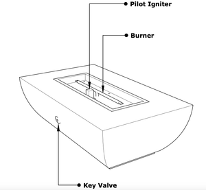 The Outdoor Plus Fire Features The Outdoor Plus 15" Tall 48", 60", 72", 84" Rectangular Avalon Hammered Copper Fire Pit / OPT-AVLCPRxx15, OPT-AVLCPRxx15FSML, OPT-AVLCPRxx15FSEN, OPT-AVLCPRxx15E12V, OPT-AVLCPRxx15EKIT