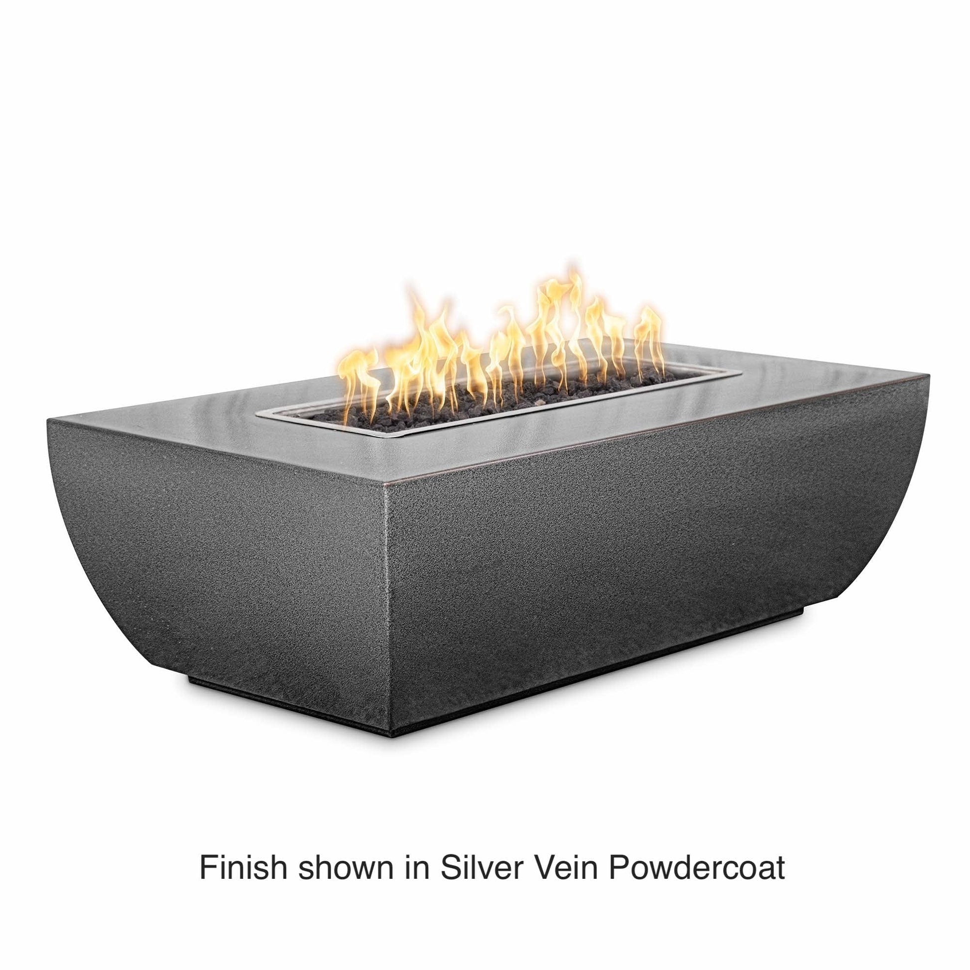 The Outdoor Plus Fire Features The Outdoor Plus 15" Tall 48", 60", 72", 84" Rectangular Avalon Powder Coated Fire Pit / OPT-AVLPCxx15, OPT-AVLPCxx15FSML, OPT-AVLPCxx15FSEN, OPT-AVLPCxx15E12V, OPT-AVLPCxx15EKIT