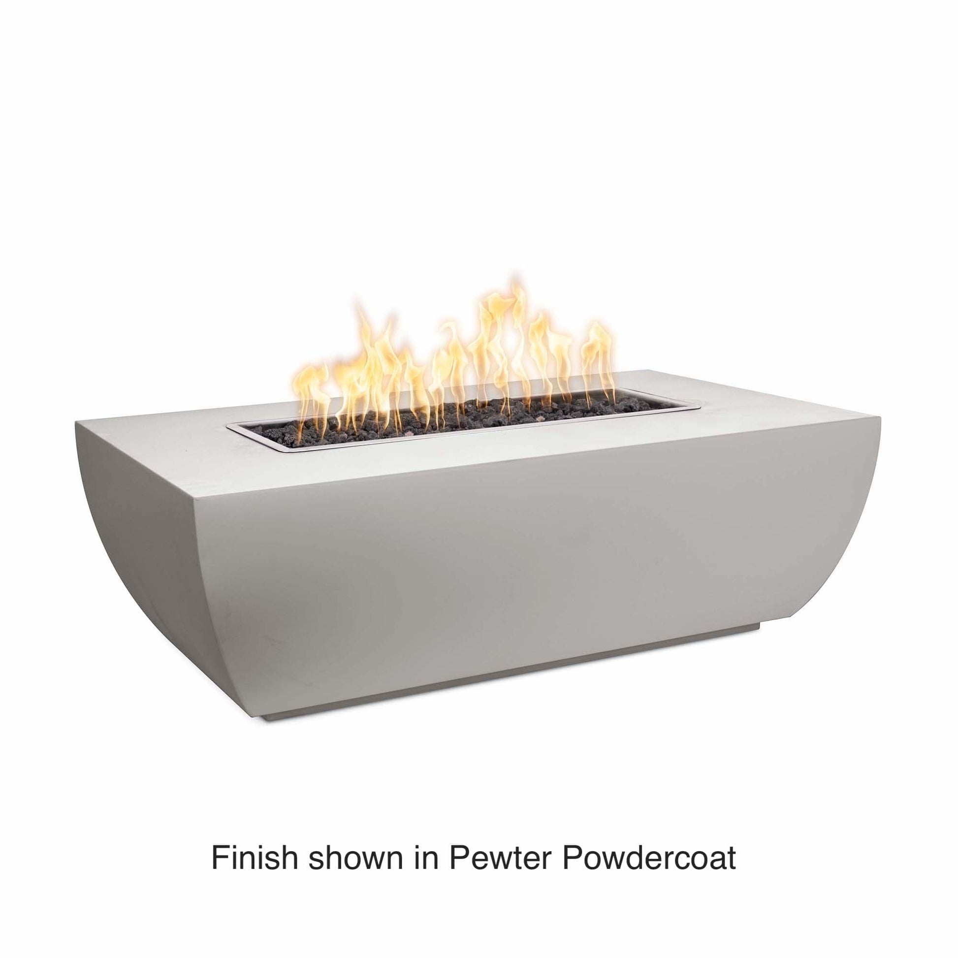 The Outdoor Plus Fire Features The Outdoor Plus 15" Tall 48", 60", 72", 84" Rectangular Avalon Powder Coated Fire Pit / OPT-AVLPCxx15, OPT-AVLPCxx15FSML, OPT-AVLPCxx15FSEN, OPT-AVLPCxx15E12V, OPT-AVLPCxx15EKIT