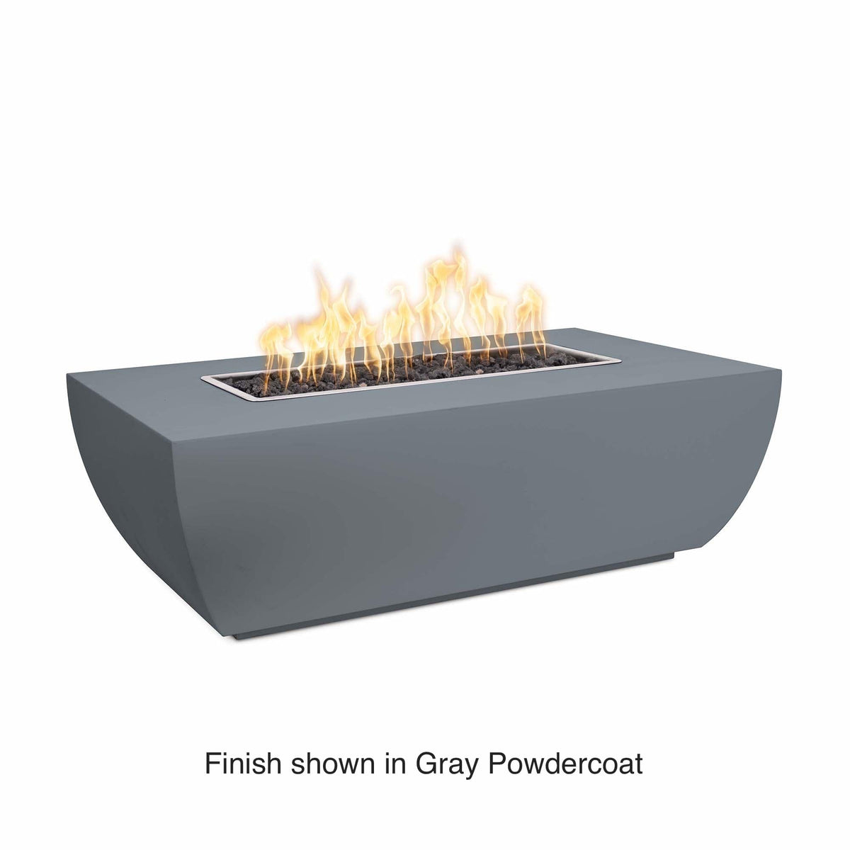 The Outdoor Plus Fire Features The Outdoor Plus 15&quot; Tall 48&quot;, 60&quot;, 72&quot;, 84&quot; Rectangular Avalon Powder Coated Fire Pit / OPT-AVLPCxx15, OPT-AVLPCxx15FSML, OPT-AVLPCxx15FSEN, OPT-AVLPCxx15E12V, OPT-AVLPCxx15EKIT