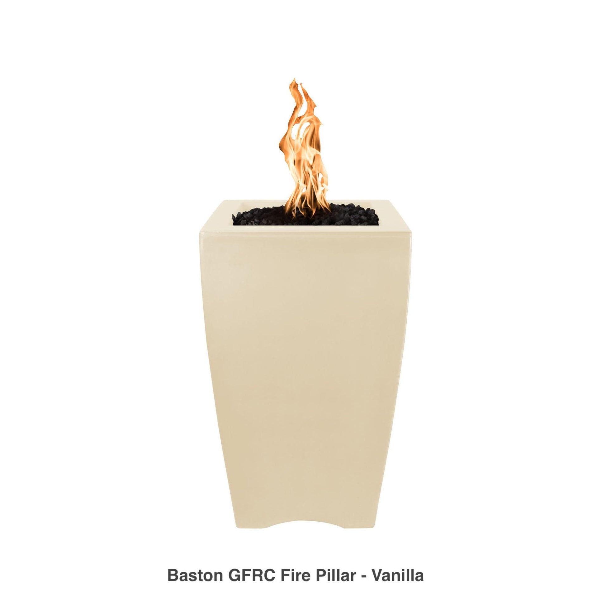 The Outdoor Plus Fire Features The Outdoor Plus 20" Square Baston Pillar Fire Pit - GFRC Concrete / OPT-BSTON20, OPT-BSTON20AD