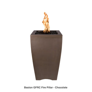The Outdoor Plus Fire Features The Outdoor Plus 20" Square Baston Pillar Fire Pit - GFRC Concrete / OPT-BSTON20, OPT-BSTON20AD