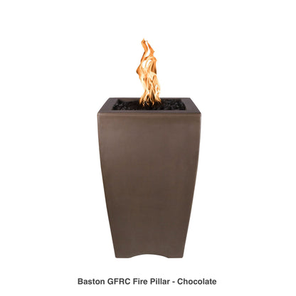 The Outdoor Plus Fire Features The Outdoor Plus 20" Square Baston Pillar Fire Pit - GFRC Concrete / OPT-BSTON20, OPT-BSTON20AD
