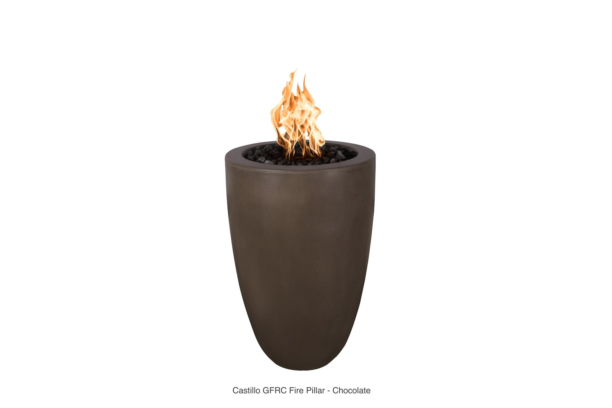 The Outdoor Plus Fire Features The Outdoor Plus 22" Round Castillo Fire Pillar - GFRC Concrete / OPT-CSTO22, OPT-CSTO22AD