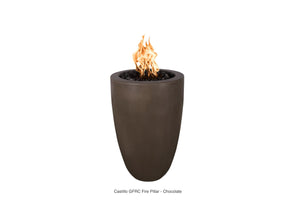 The Outdoor Plus Fire Features The Outdoor Plus 22" Round Castillo Fire Pillar - GFRC Concrete / OPT-CSTO22, OPT-CSTO22AD