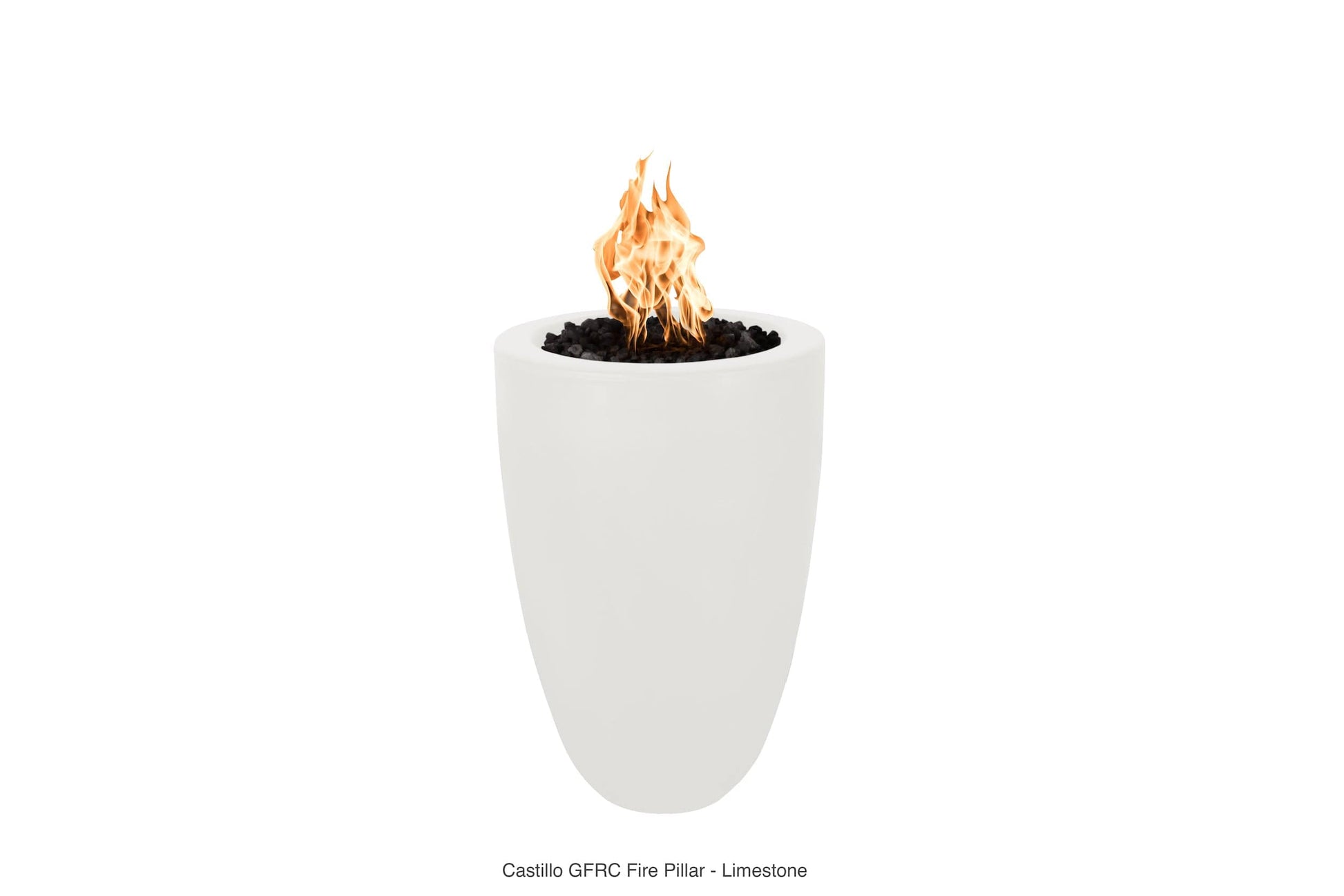 The Outdoor Plus Fire Features The Outdoor Plus 22" Round Castillo Fire Pillar - GFRC Concrete / OPT-CSTO22, OPT-CSTO22AD