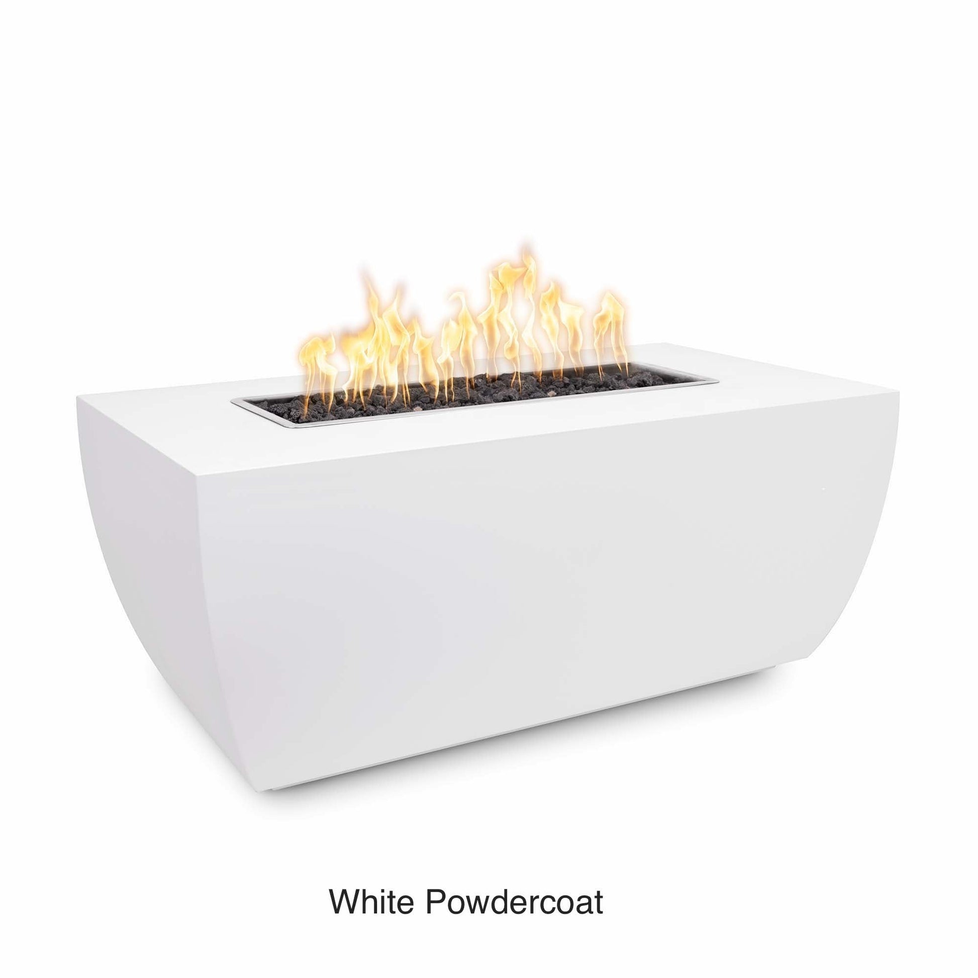 The Outdoor Plus Fire Features The Outdoor Plus 24" Tall 48", 60", 72", 84" Rectangular Avalon Powder Coated Fire Pit / OPT-AVLPCxx24, OPT-AVLPCxx24FSML, OPT-AVLPCxx24FSEN, OPT-AVLPCxx24E12V, OPT-AVLPCxx24EKIT