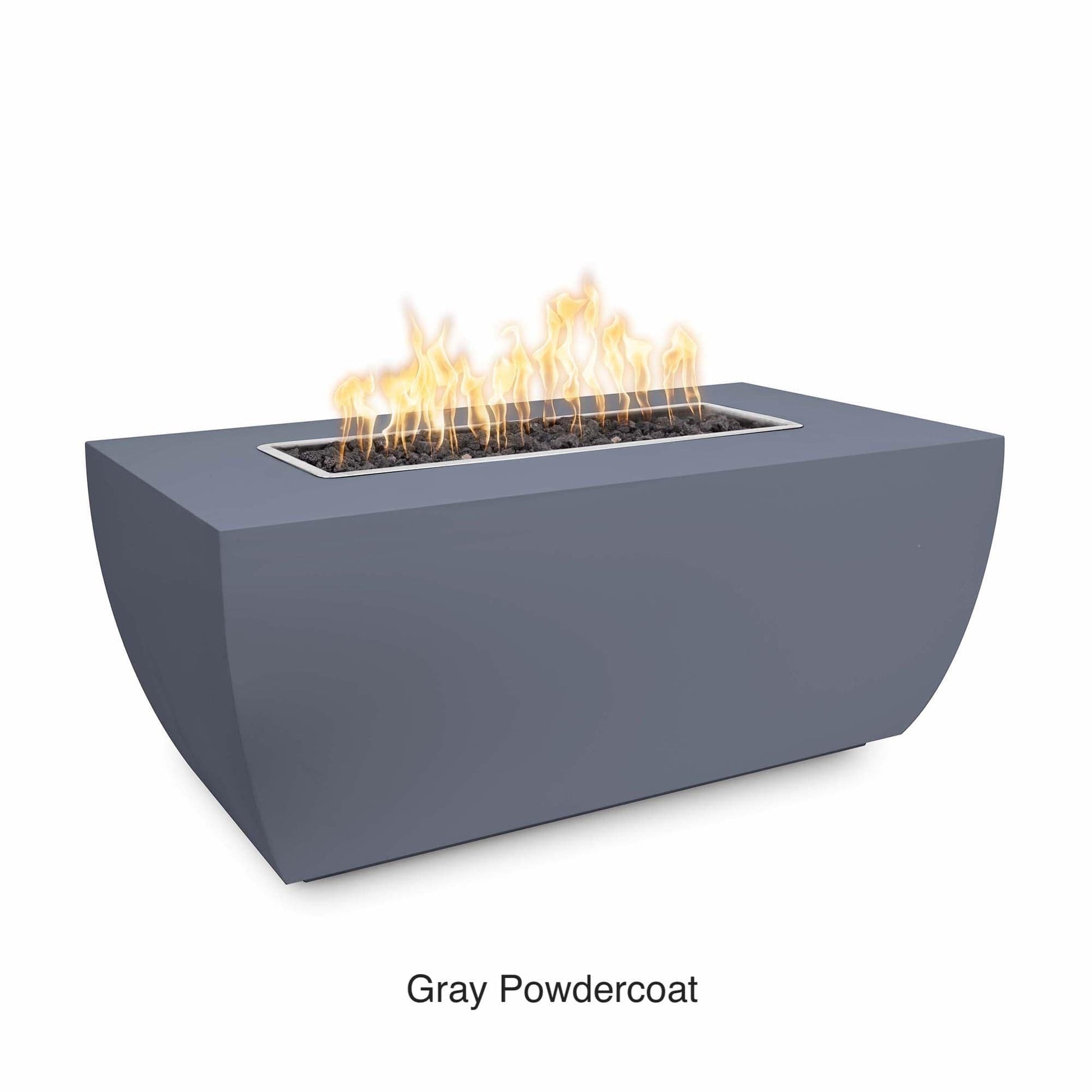 The Outdoor Plus Fire Features The Outdoor Plus 24" Tall 48", 60", 72", 84" Rectangular Avalon Powder Coated Fire Pit / OPT-AVLPCxx24, OPT-AVLPCxx24FSML, OPT-AVLPCxx24FSEN, OPT-AVLPCxx24E12V, OPT-AVLPCxx24EKIT