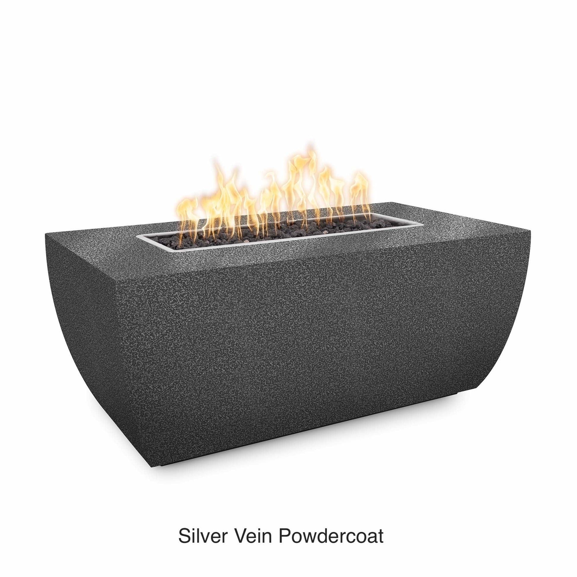 The Outdoor Plus Fire Features The Outdoor Plus 24" Tall 48", 60", 72", 84" Rectangular Avalon Powder Coated Fire Pit / OPT-AVLPCxx24, OPT-AVLPCxx24FSML, OPT-AVLPCxx24FSEN, OPT-AVLPCxx24E12V, OPT-AVLPCxx24EKIT
