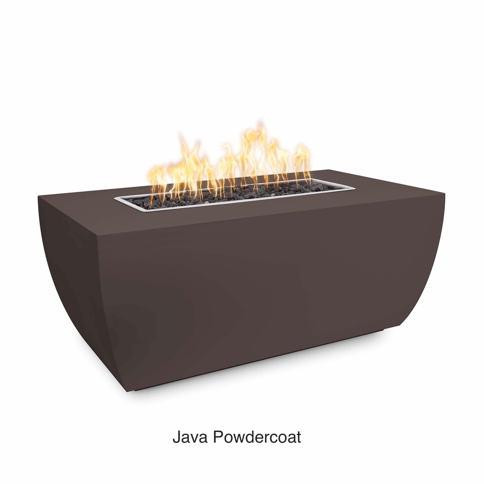 The Outdoor Plus Fire Features The Outdoor Plus 24" Tall 48", 60", 72", 84" Rectangular Avalon Powder Coated Fire Pit / OPT-AVLPCxx24, OPT-AVLPCxx24FSML, OPT-AVLPCxx24FSEN, OPT-AVLPCxx24E12V, OPT-AVLPCxx24EKIT