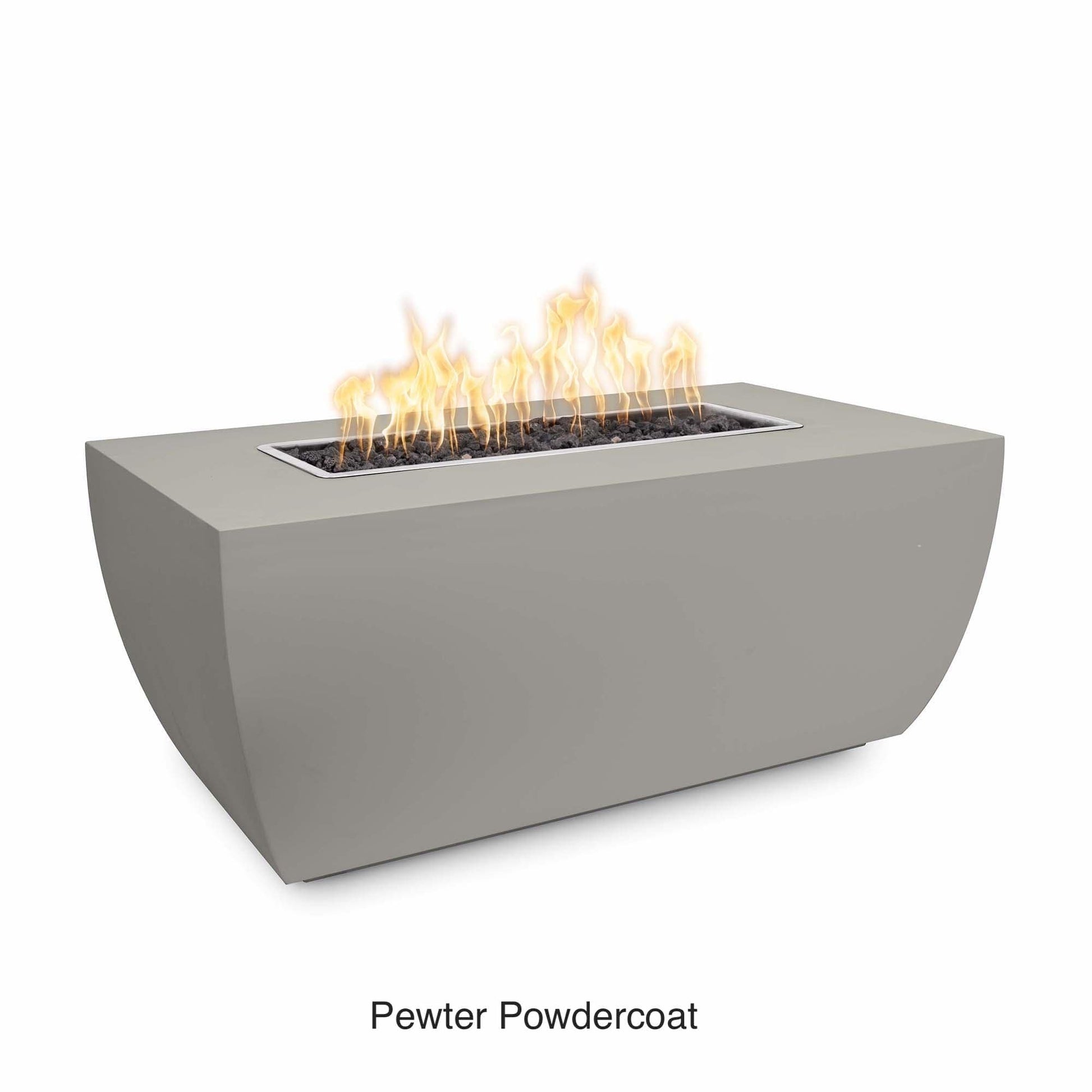 The Outdoor Plus Fire Features The Outdoor Plus 24" Tall 48", 60", 72", 84" Rectangular Avalon Powder Coated Fire Pit / OPT-AVLPCxx24, OPT-AVLPCxx24FSML, OPT-AVLPCxx24FSEN, OPT-AVLPCxx24E12V, OPT-AVLPCxx24EKIT