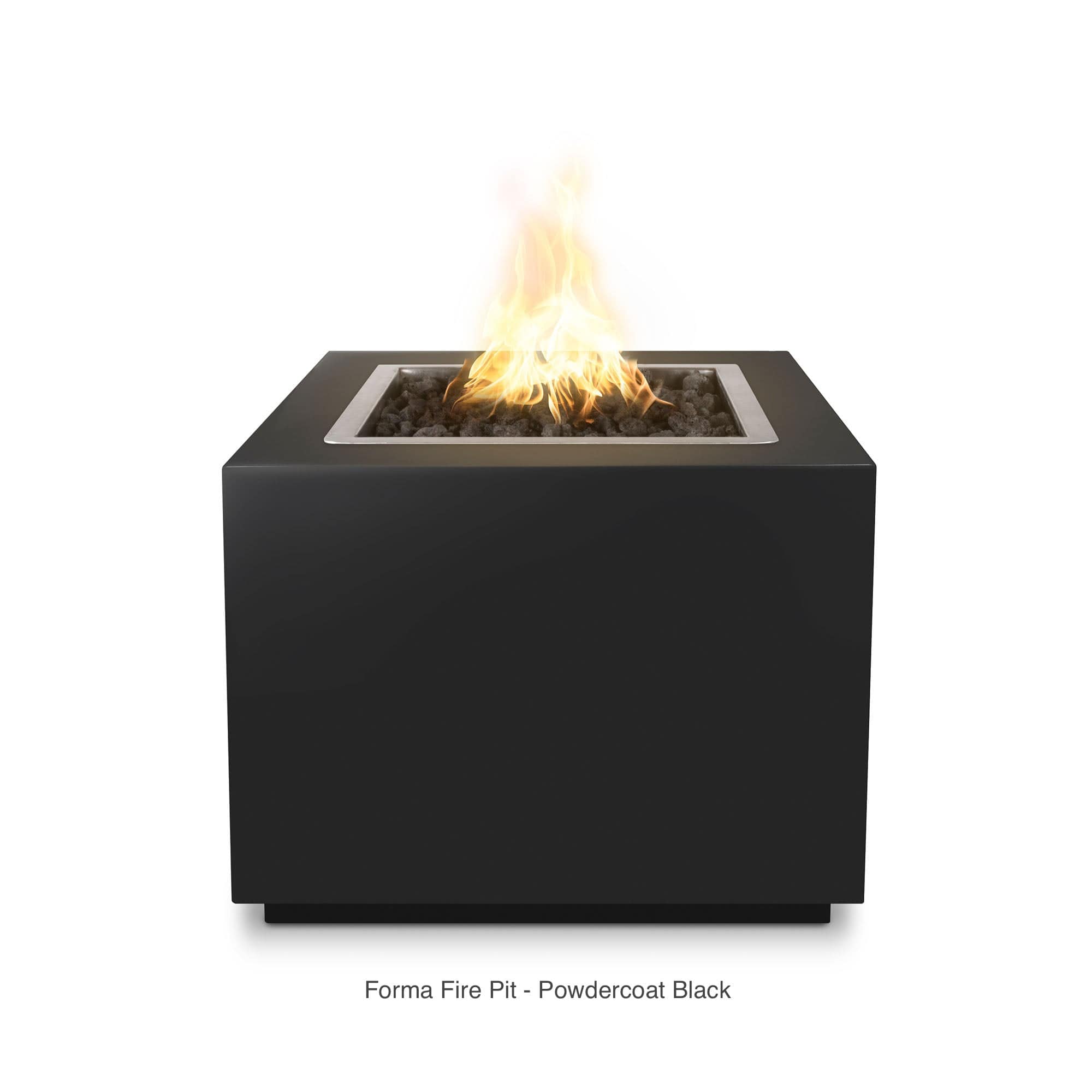 The Outdoor Plus Fire Features The Outdoor Plus 30", 36", 42", 48", 60" Square Forma Fire Pit - Metal Collection / OPT-xxxxSQCPR, OPT-xxxxSQCS, OPT-xxxxSQSS, OPT-xxPCSQ