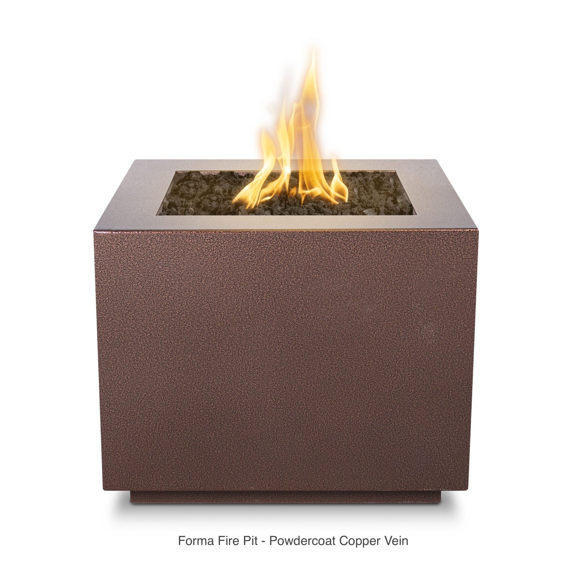 The Outdoor Plus Fire Features The Outdoor Plus 30", 36", 42", 48", 60" Square Forma Fire Pit - Metal Collection / OPT-xxxxSQCPR, OPT-xxxxSQCS, OPT-xxxxSQSS, OPT-xxPCSQ