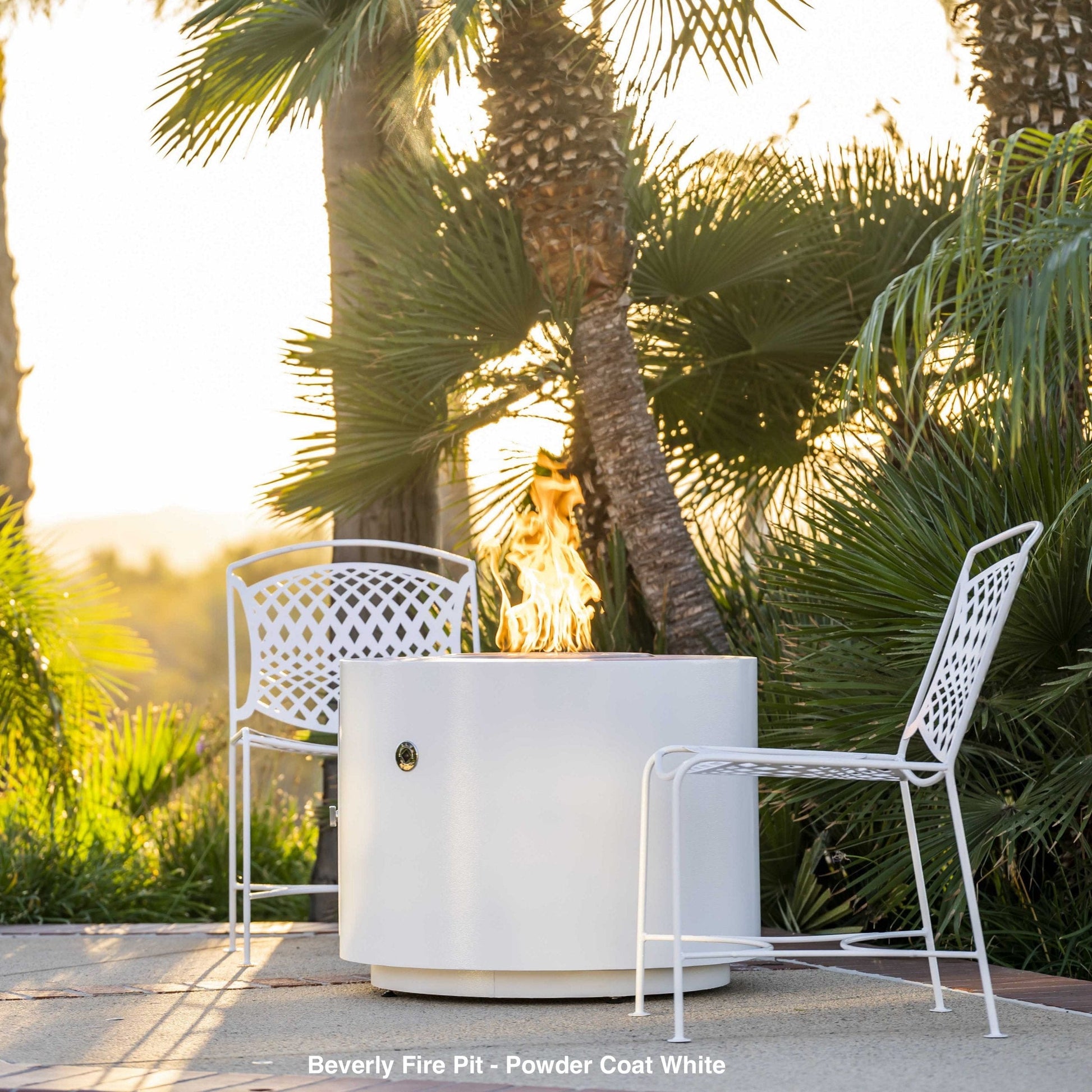 The Outdoor Plus Fire Features The Outdoor Plus 30", 36", 42" Round Beverly Fire Pit - Metal Collection / OPT-xxRRCPR, OPT-xxRRCS, OPT-xxRRSS, OPT-xxPCB