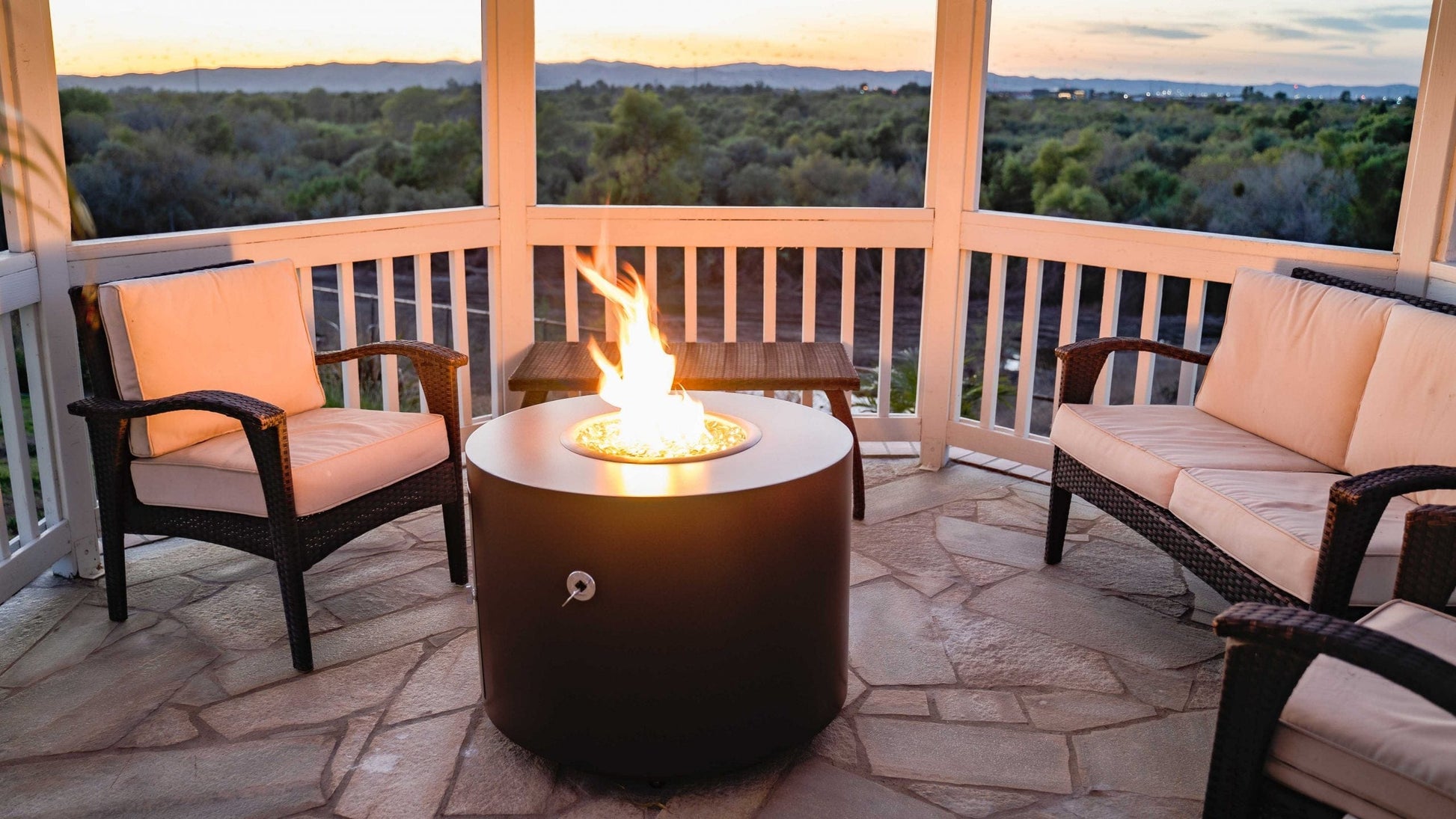 The Outdoor Plus Fire Features The Outdoor Plus 30", 36", 42" Round Beverly Fire Pit - Metal Collection / OPT-xxRRCPR, OPT-xxRRCS, OPT-xxRRSS, OPT-xxPCB