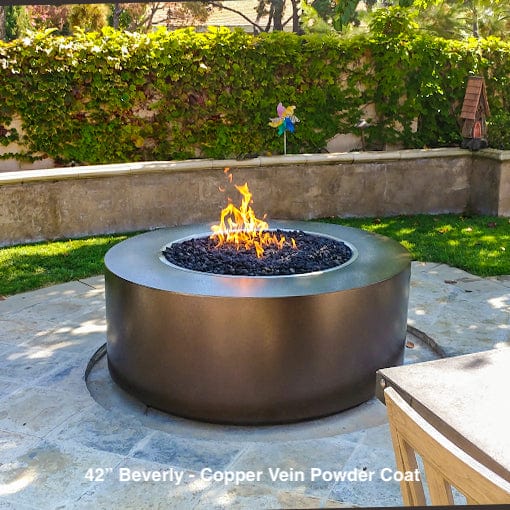 The Outdoor Plus Fire Features The Outdoor Plus 30&quot;, 36&quot;, 42&quot; Round Beverly Fire Pit - Metal Collection / OPT-xxRRCPR, OPT-xxRRCS, OPT-xxRRSS, OPT-xxPCB