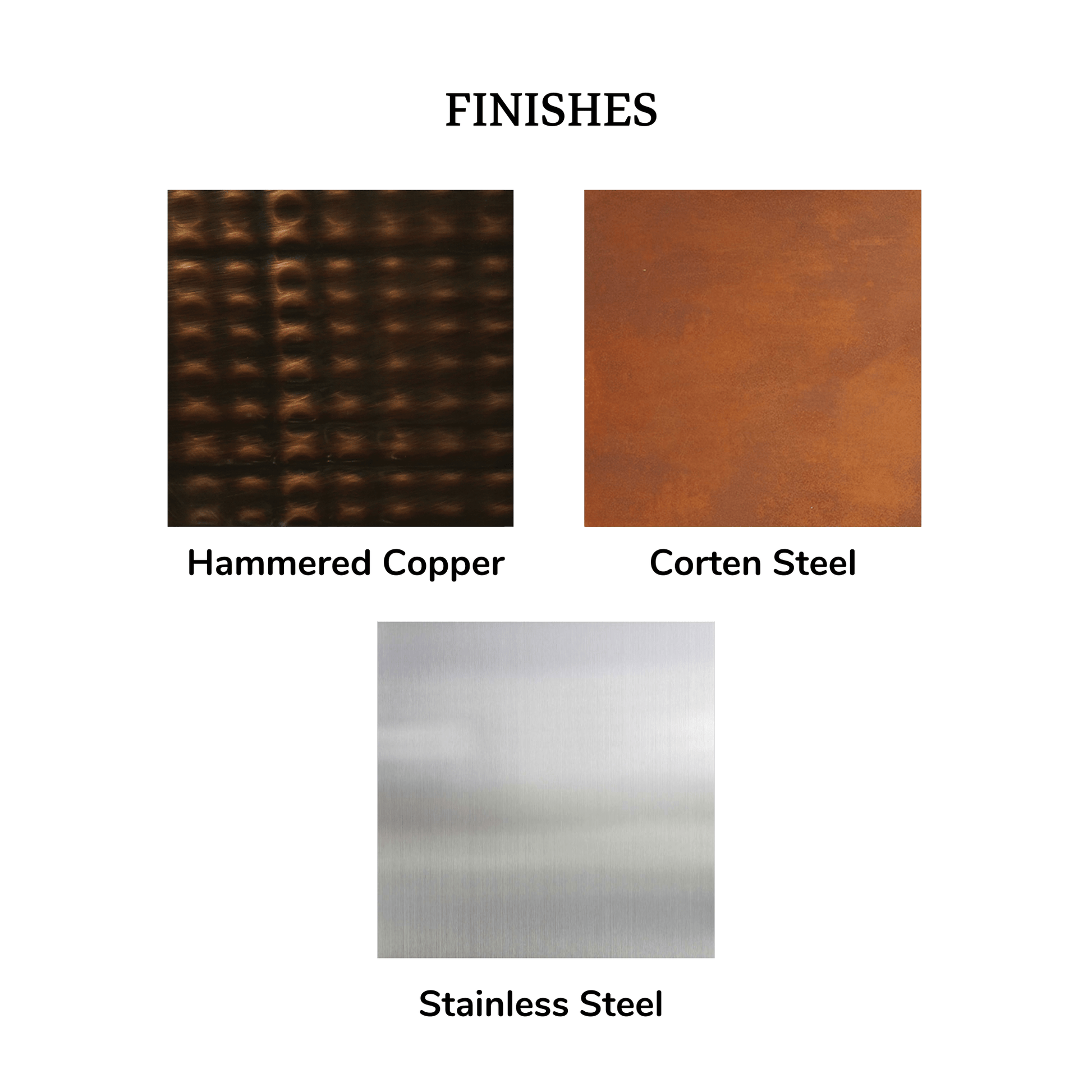 The Outdoor Plus Fire Features The Outdoor Plus 30", 36" Square Avalon Tall Fire Pit - Hammered Copper & Steel / OPT-AVTFPCPR3030, OPT-AVTFPCS3030, OPT-AVTFPSS3030, OPT-AVTFPCPR3636, OPT-AVTFPCS3636, OPT-AVTFPSS3636